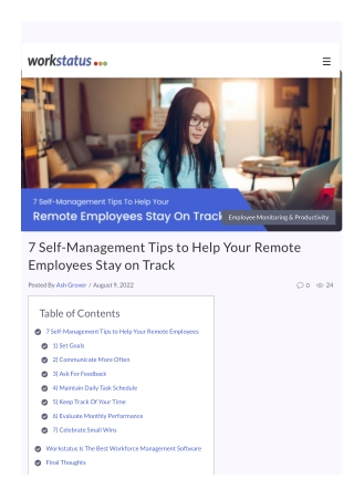 7 Self-Management Tips to Help Your Remote Employees Stay on Track