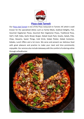 5% off - Pizza club Tarneit Takeaway Menu, VIC