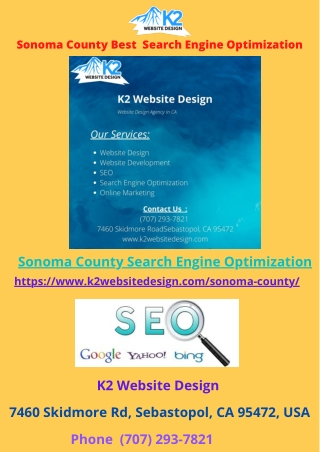 Sonoma County Best Search Engine Optimization