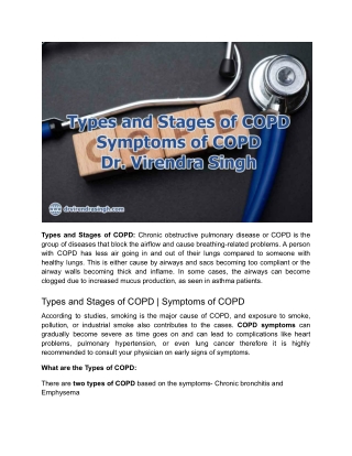 Types and Stages of COPD _ Symptoms of COPD _ Dr. Virendra Singh