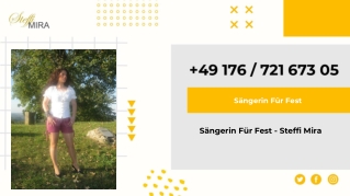 Sängerin Für Fest - Steffi Mira