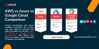 AWS vs Azure vs Google Cloud Comparison