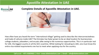 Have complete information about Apostille Attestation in UAE