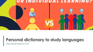 Personal dictionary to study languages