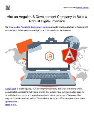 Hire an AngularJS Development Company to Build a Robust Digital Interface