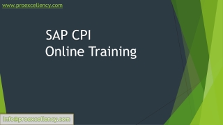 Proexcellency provides SAP CPI online training.