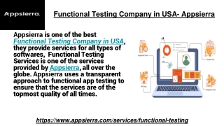 Functional Testing Company in USA- Appsierra