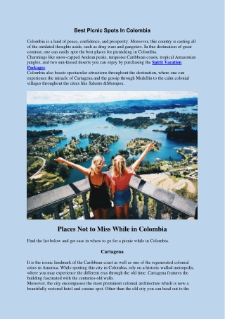 Best Picnic Spots In Colombia