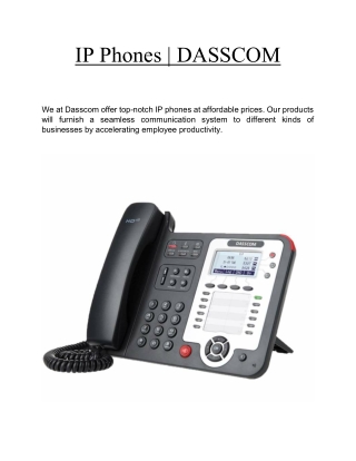 IP Phones | DASSCOM