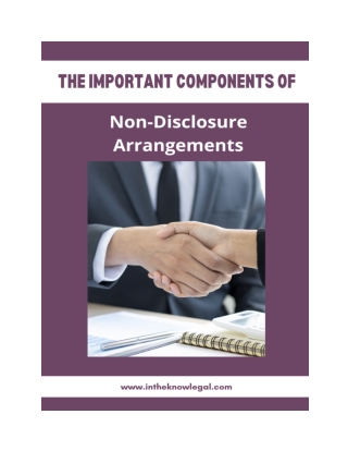 The Important Components Of Non-Disclosure Arrangements