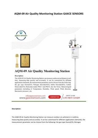 AQM-09 Air Quality Monitoring Station GAXCE SENSORS