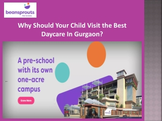 Best Daycare in Gurgaon - Beansprouts Pre School