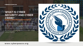 What is Cyber Security and Cyber Crime? |  CyberPeace Foundation
