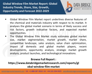 Global Window Film Market Pdf