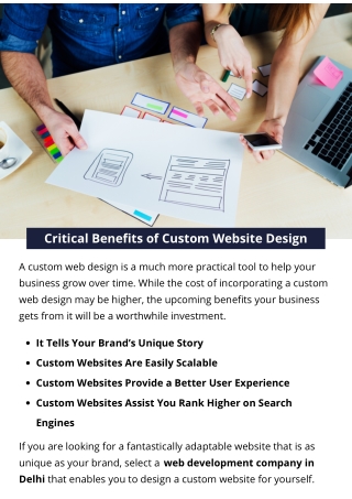 Critical Benefits of Custom Website Design