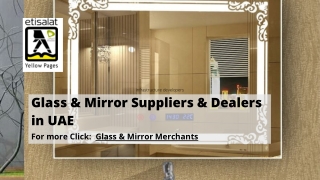 Glass & Mirror Suppliers & Dealers in UAE