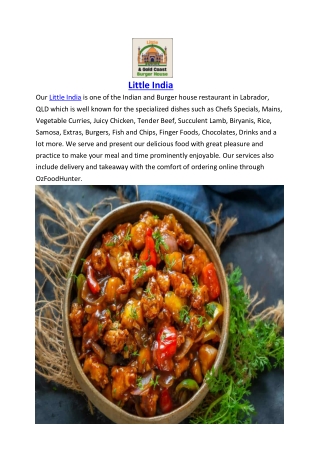 5% off - Little India Restaurant Menu Labrador, QLD
