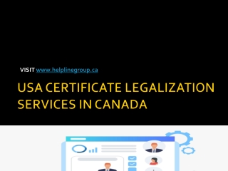 USA CERTIFICATE LEGALIZATION SERVICES IN CANADA