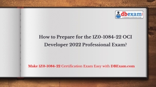 How to Prepare for the 1Z0-1084-22 OCI Developer 2022 Professional Exam?