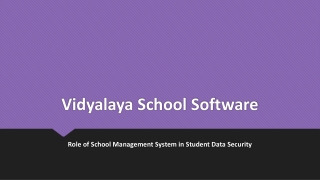 Role Of School Management System In Student Data Security