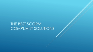 Scorm Compliant LMS