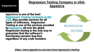 Regression Testing Company in USA- Appsierra