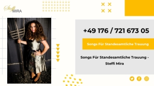 Songs Für Standesamtliche Trauung - Steffi Mira
