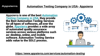 Automation Testing Company in USA- Appsierra