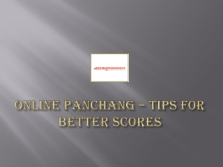 Online panchang – Tips For Better Scores