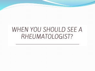 When you should see a Rheumatologist - AMRI Hospitals