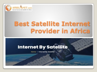 Best Satellite Internet Provider in Africa