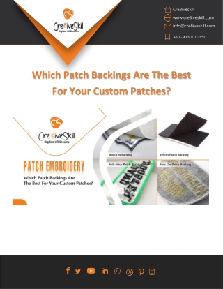 Which Patch Backings are the best for custom patches?