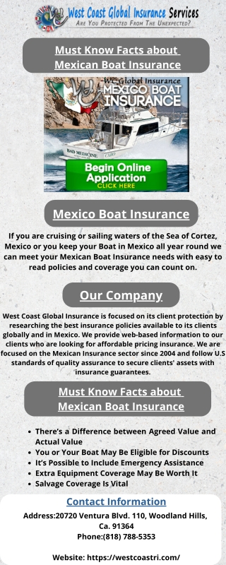 Must Know Facts about Mexican Boat Insurance