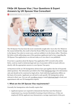 FAQs UK Spouse Visa  Your Questions & Expert Answers by UK Spouse Visa Consultant