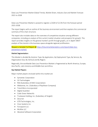 Data Loss Prevention Market Trends, Market Share, Industry Size, Growth, and Market Forecast 2021 to 2028