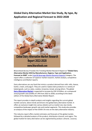 Global Dairy Alternative Market Research Report 2022-2028