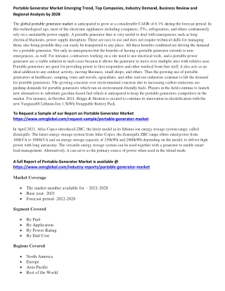 Portable Generator Market