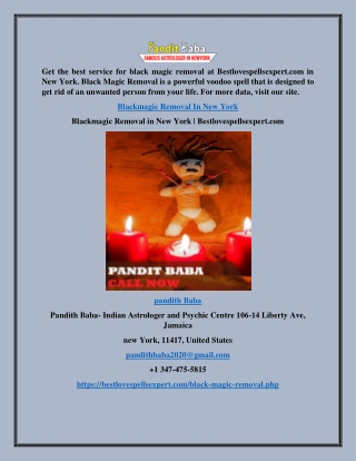 Blackmagic Removal in New York | Bestlovespellsexpert.com