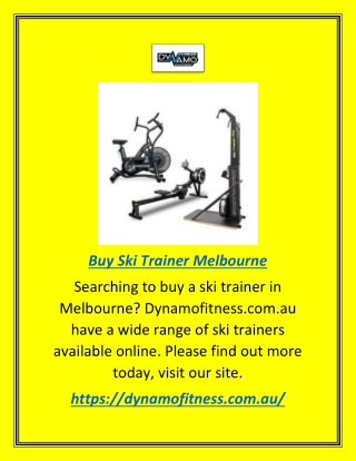 Searching to Buy a Ski Trainer in Sydney