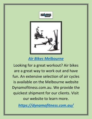 Finding the Best Air Bikes in Melbourne
