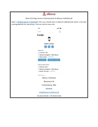 Want A Driving License In Denmark,look At Alliance-trafikskole.dk
