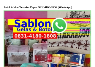 Botol Sablon Transfer Paper