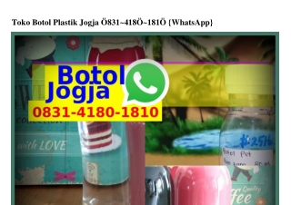 Toko Botol Plastik Jogja