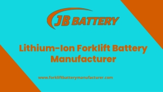 Lithium Ion Forklift Battery Manufacturers Companies in China
