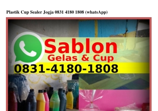 Plastik Cup Sealer Jogja O8ᣮI–ԿI8O–I8O8{WhatsApp}