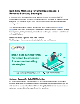 Bulk SMS Marketing for Small Businesses- 5 Revenue Boosting Strategies