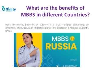 What are the benefits of MBBS in different Countries?