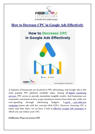 How to Decrease CPC in Google Ads Effectively