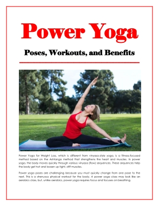 Power Yoga Poses, Workouts, and Benefits