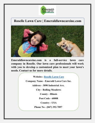 Roselle Lawn Care | Emeraldlawncareinc.com
